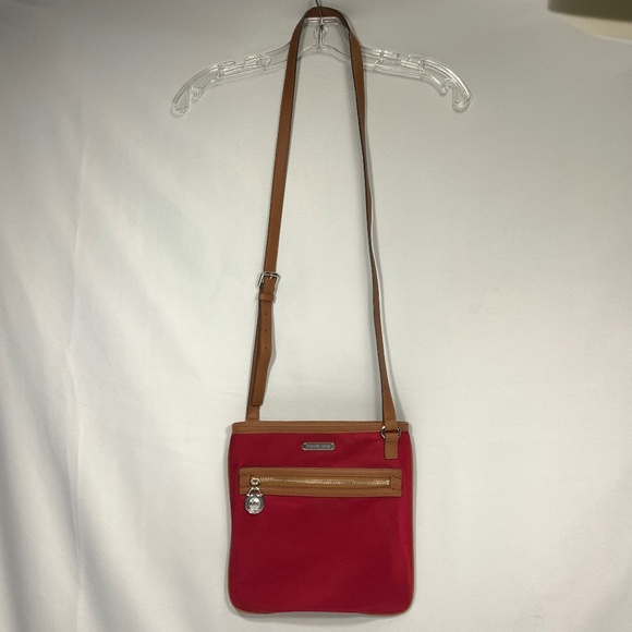 NWOT - Michael Kors Red Nylon Kempton Crossbody - Picture 2 of 14